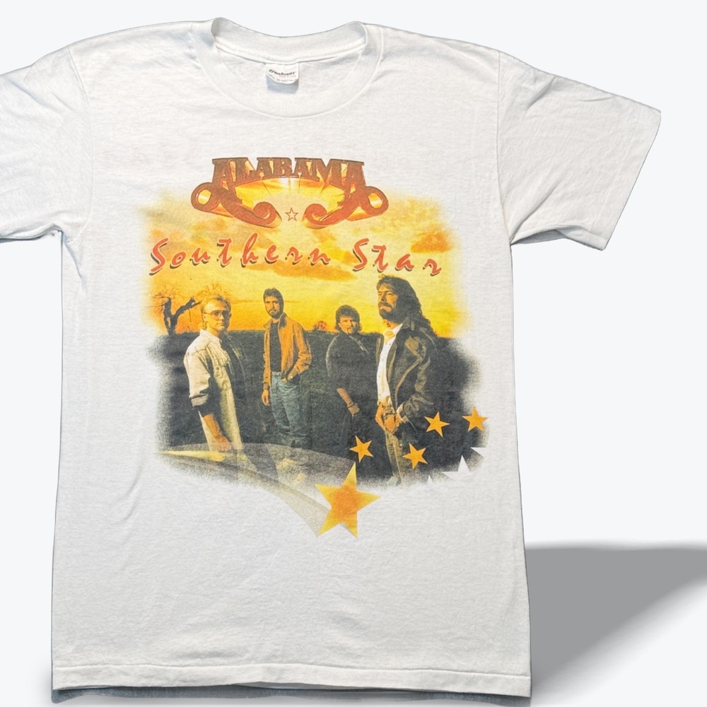 Vintage 80s Alabama Southern Star T Shirt Single Stitch Double Sided Medium USA